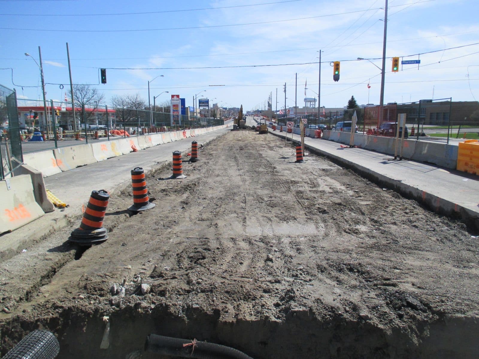 Eglinton Crosstown LRT construction at Pharmacy Avenue, Toronto - expropriation compensation for public infrastructure projects in Ontario